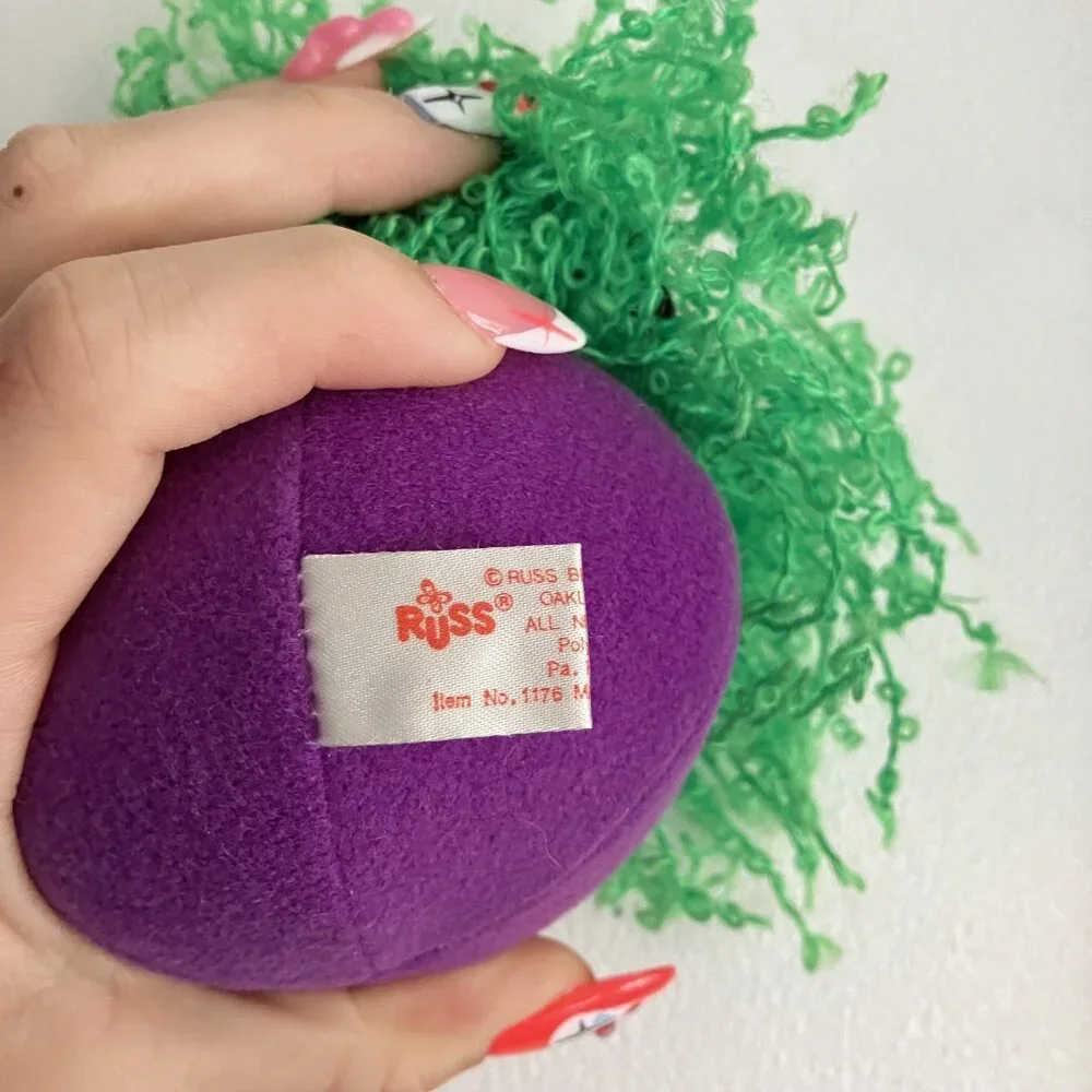 Vintage 1980s‎ Russ Bouncing Boo Buddies Halloween Plush Purple Witch Hanging